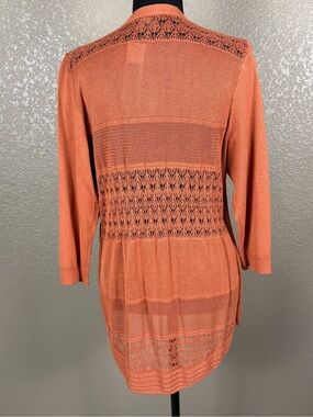 Lety & Me Women’s Open-Front Lightweight Cardigan - Rust